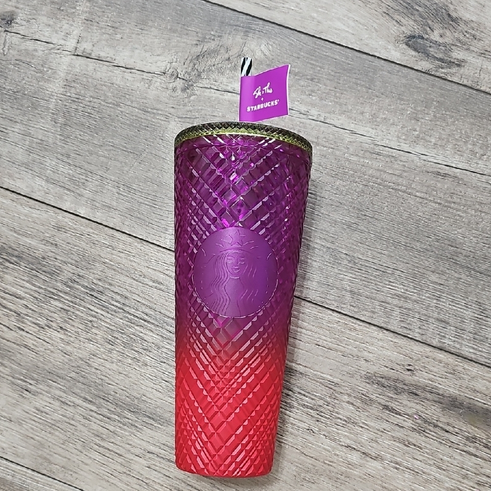Starbucks She x This Shae Anthony Ombre Pink Purple Studded Tumbler